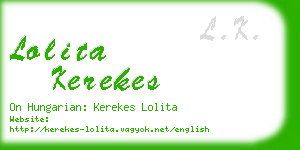 lolita kerekes business card